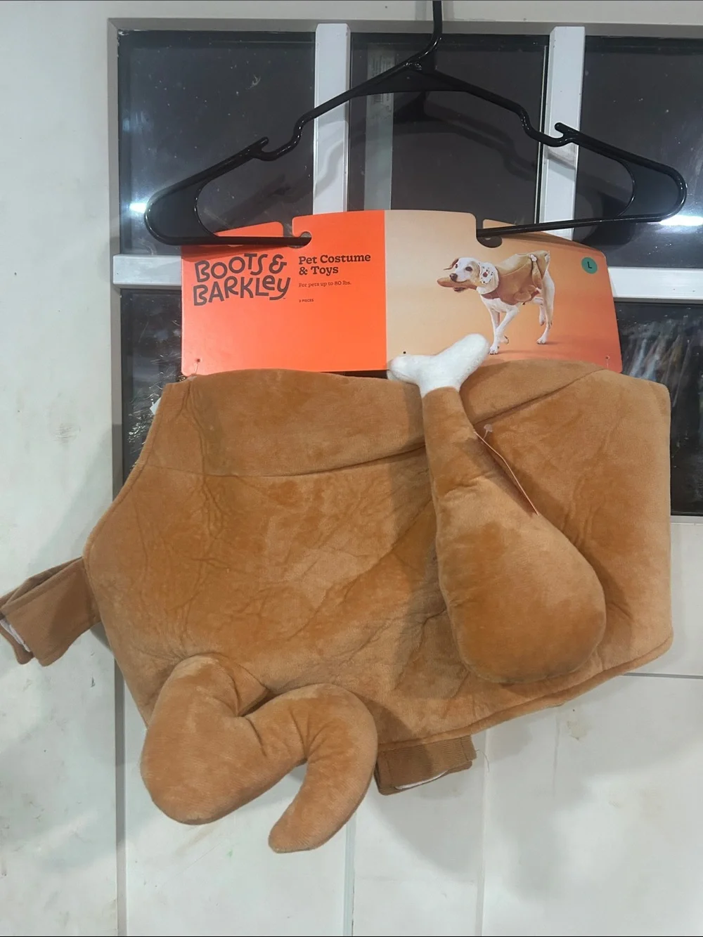 Boots & Barkley Plush Turkey Drumstick Dog Costume in Brown